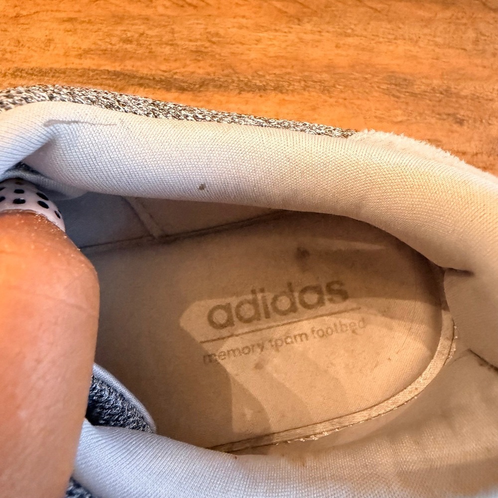 Adidas Cloudfoam Lite Racer Mens 9 Grey White Running Shoes AW4313‎ - Picture 5 of 8